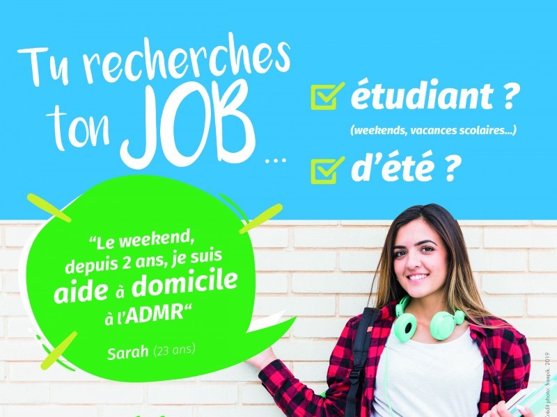 Job étudiant, l'ADMR recrute.