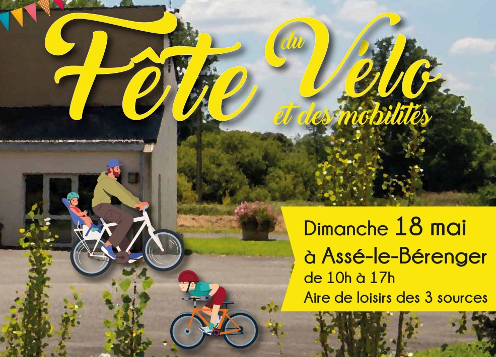 une famille fait du vélo.