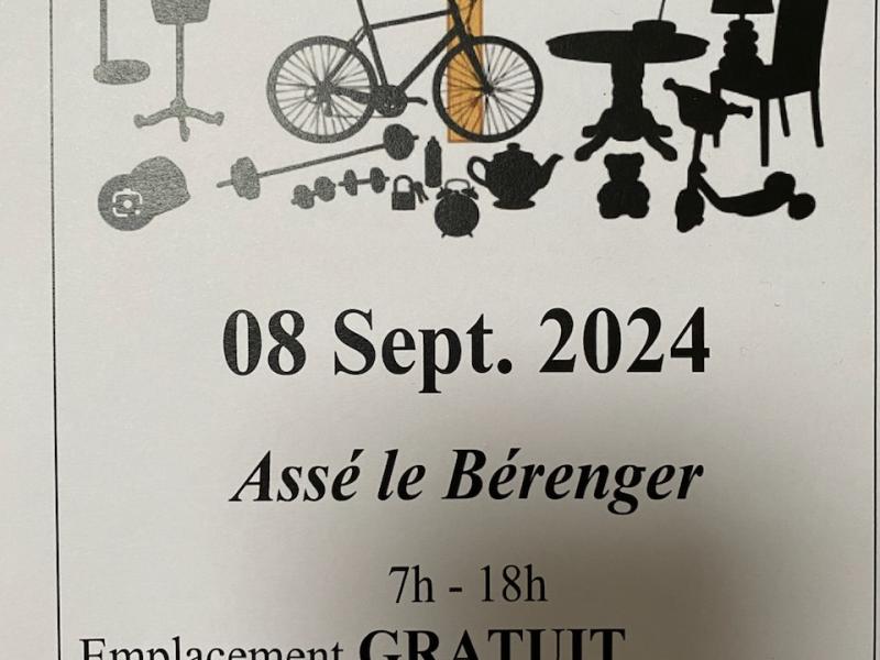 VIDE GRENIER le 08 septembre 2024